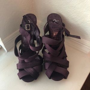 Joey Purple Strappy Heels